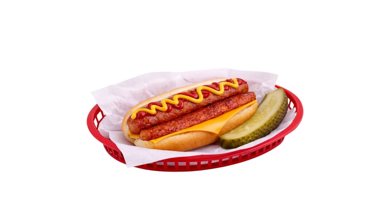Grilled hot dog